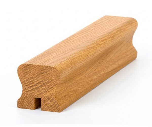 White Oak HDR 10mm grooved Handrail For Glass
